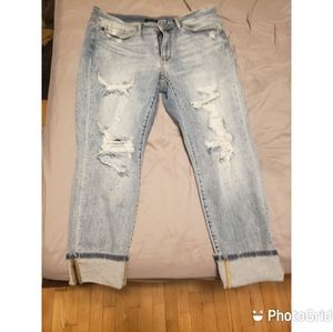 Judy blue destroyed rainbow paint splatter jeans size 16w boyfriend fit